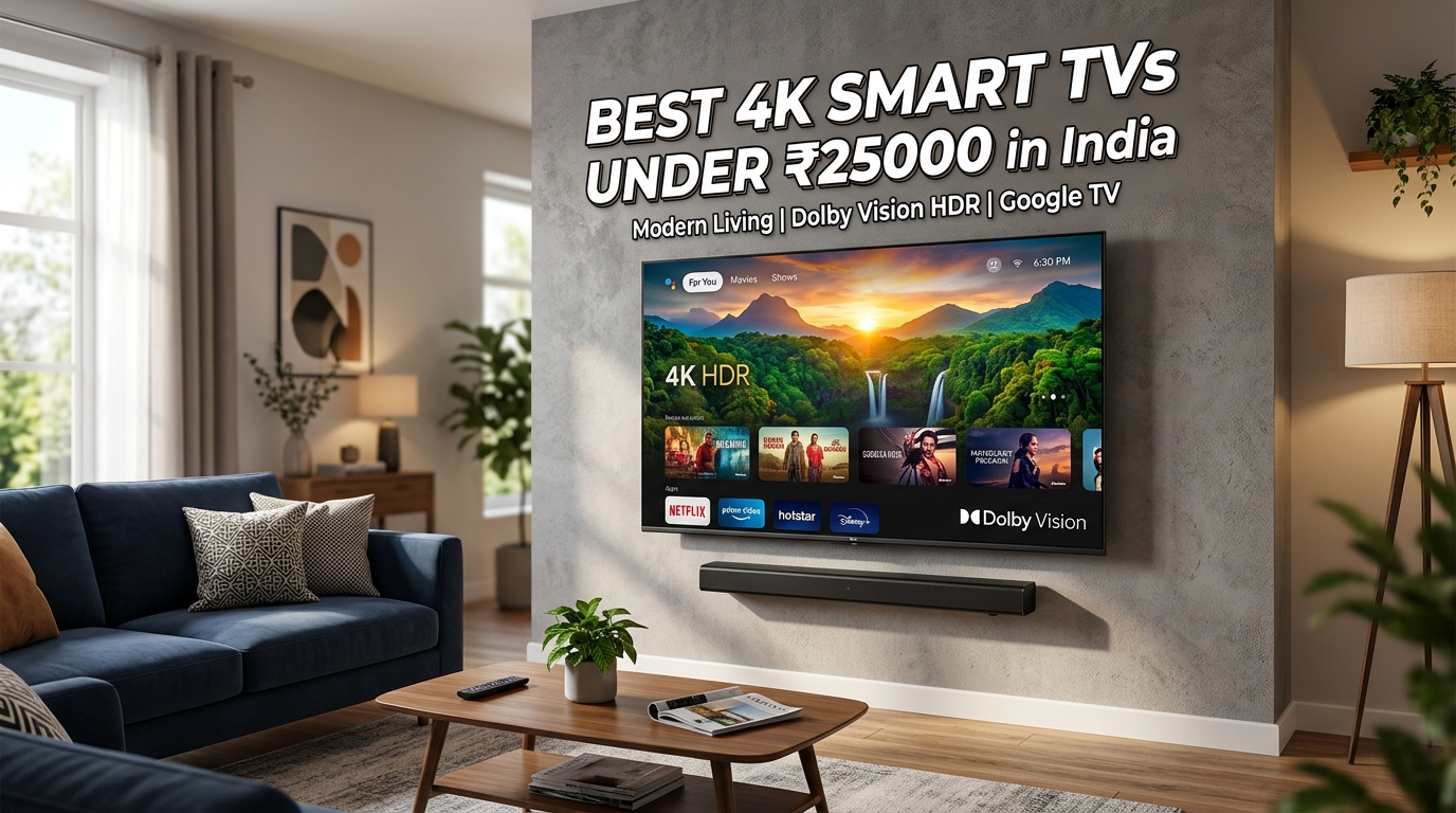 Best 4K Smart TVs Under ₹25,000 in India (2026): 43-Inch Dolby Vision & Google TV