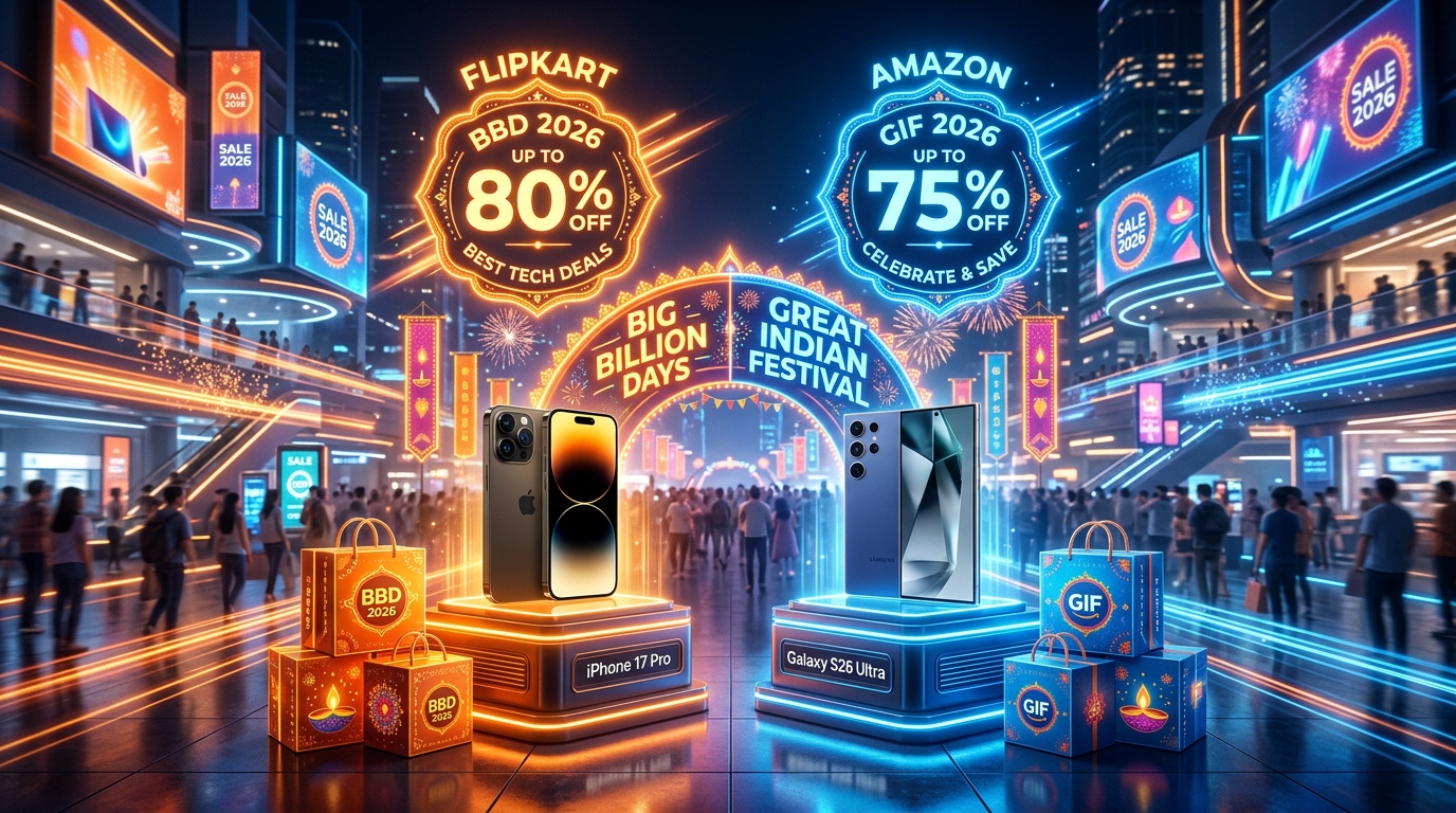 Flipkart Big Billion Days 2026 and Amazon Great Indian Festival: Sale Dates, iPhone Deals and Best Tech Offers