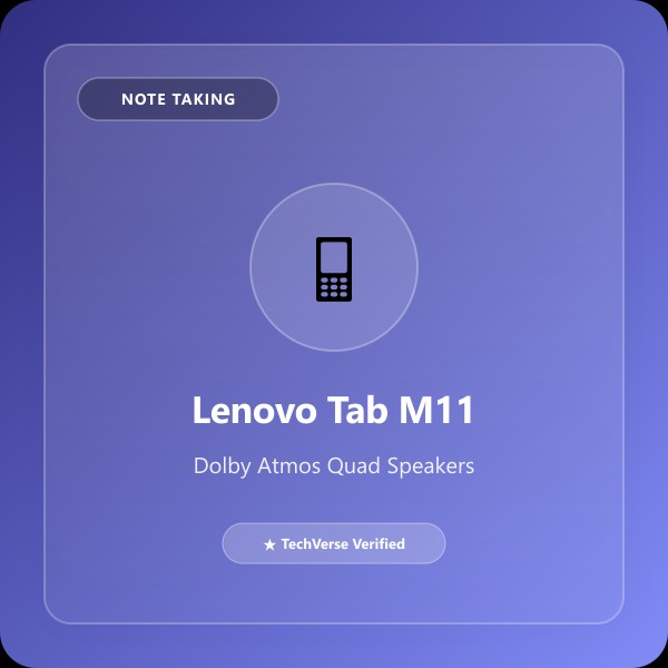 Lenovo Tab M11 — Included Stylus Pen Study Tablet