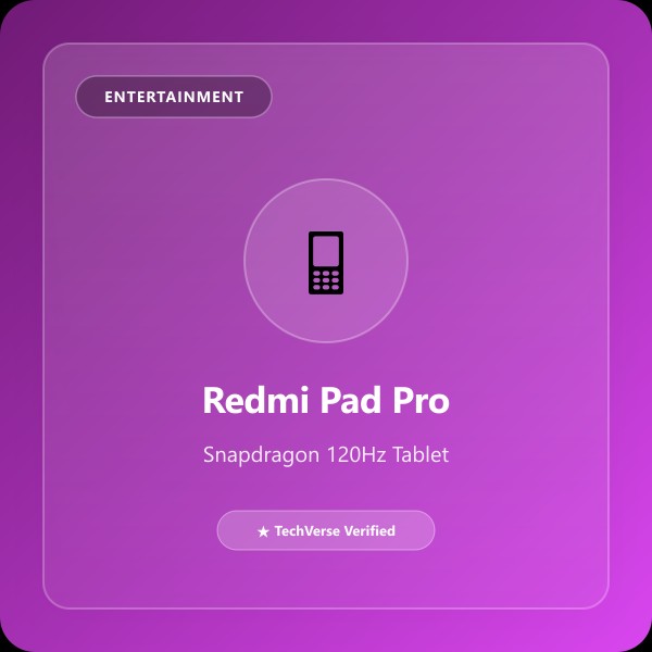 Redmi Pad Series — Metal Unibody Student Tablet